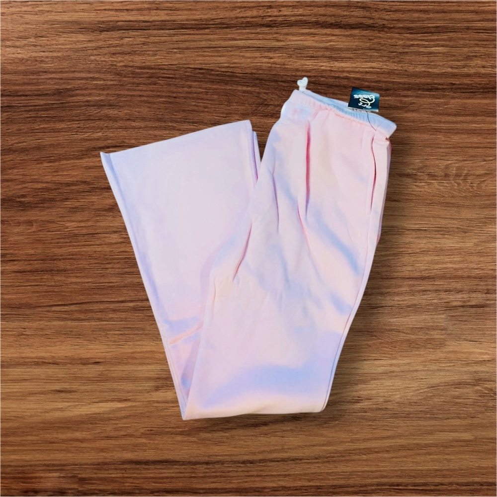 NWT Girls Art Class Pink French Terry Cloth Joggers Regular fit With Flare leg